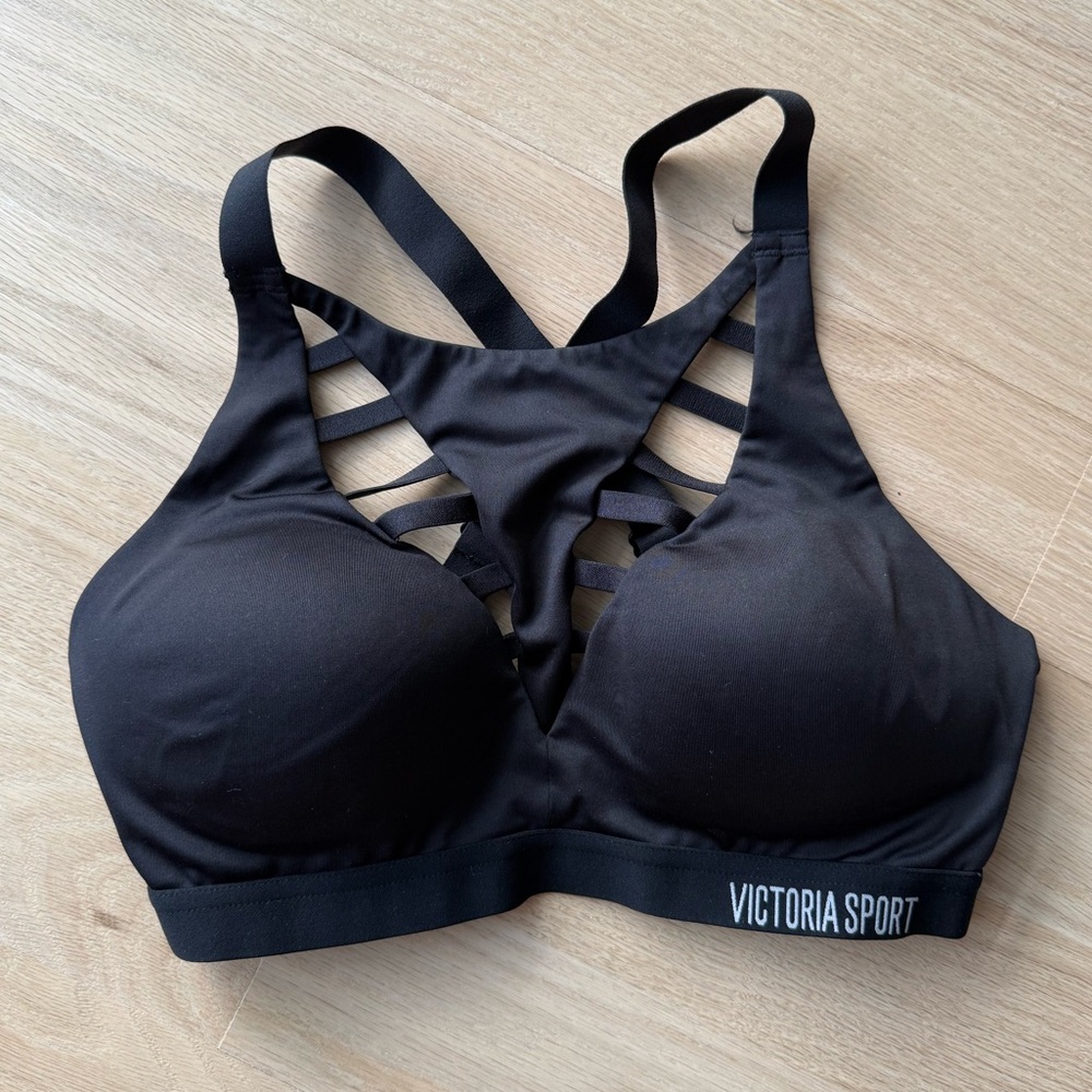 ❌SOLD❌ Victoria Sport Black Cage Cutout Sports Bra